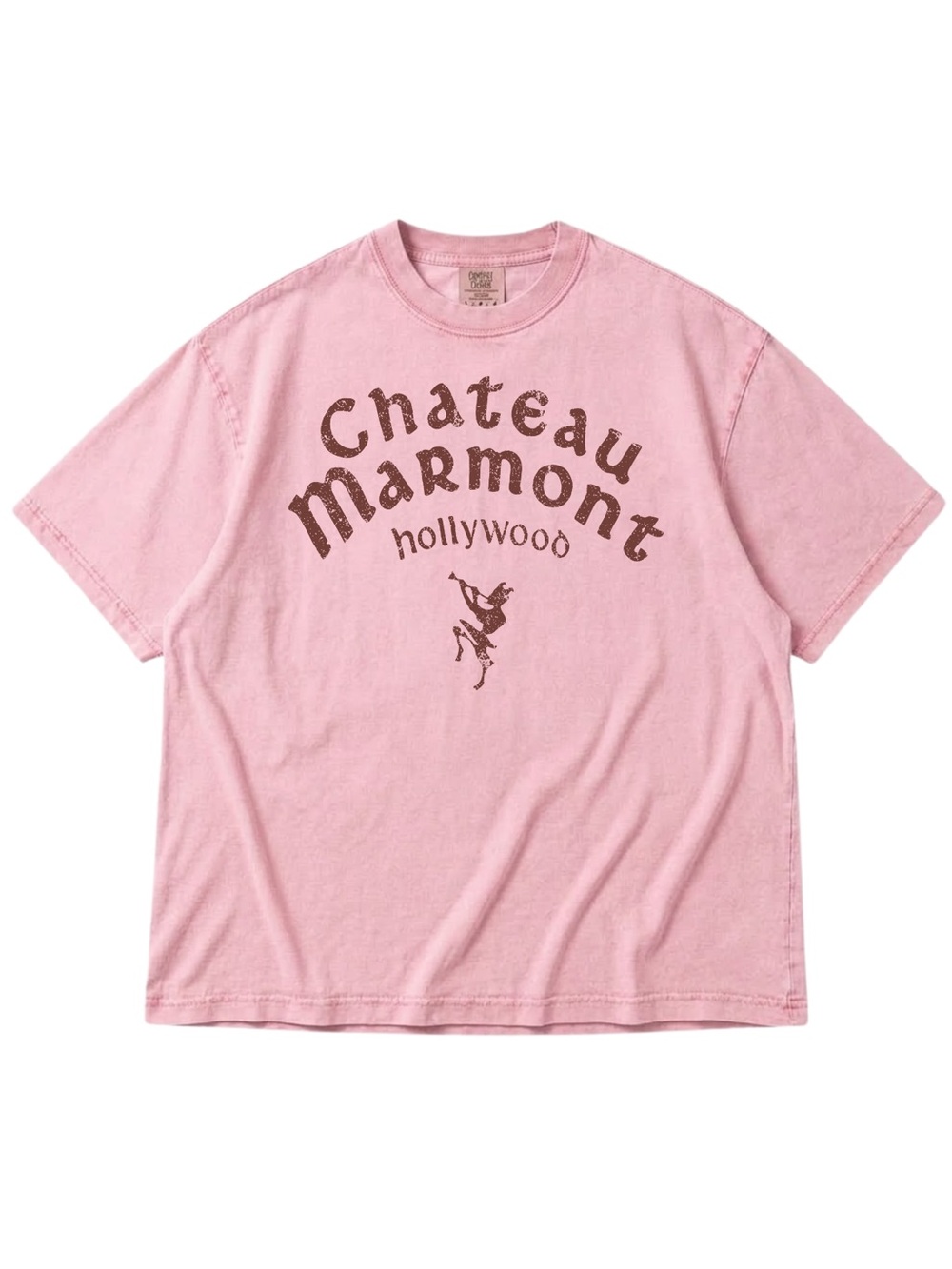 Comfort Colors Pink Chateau Marmont Hollywood Graphic Tee